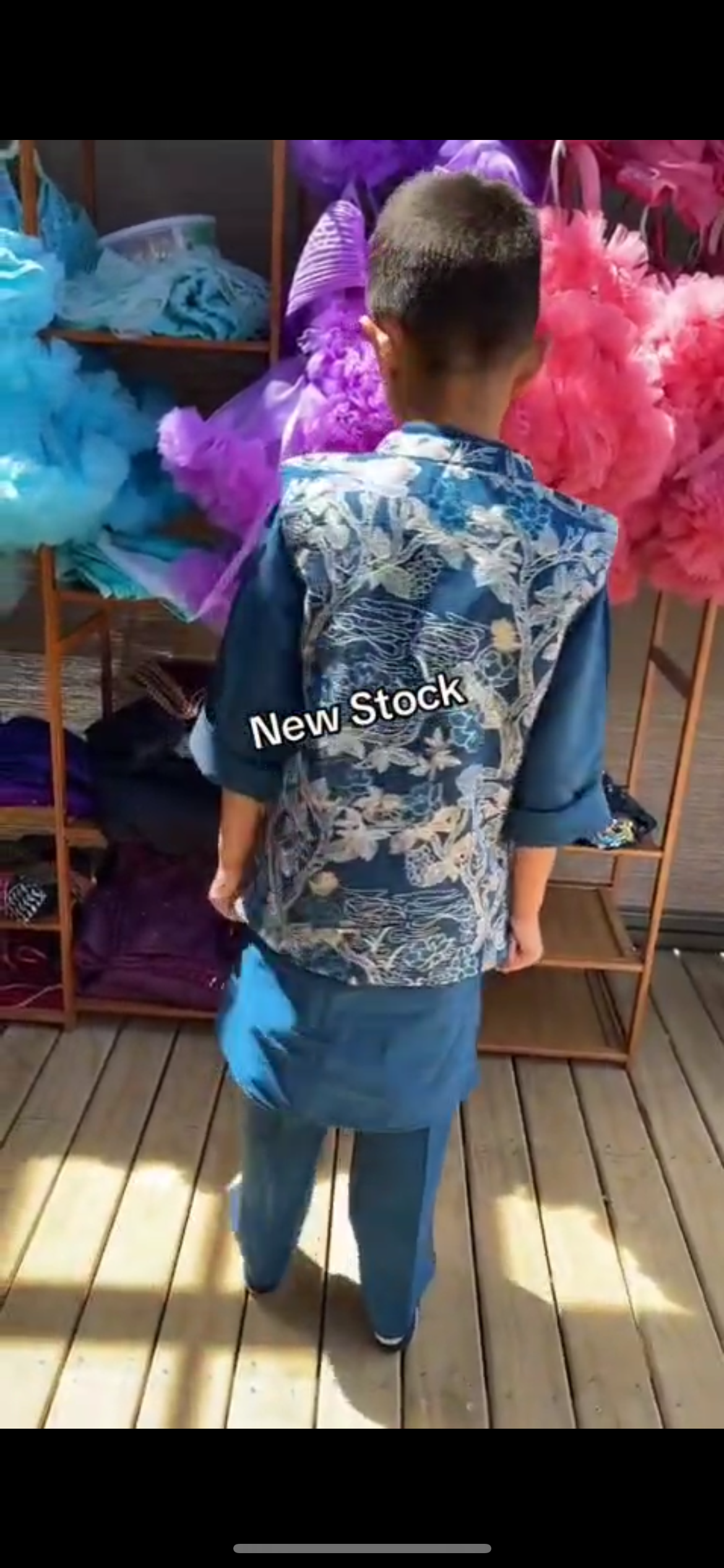 Boys Floral Kurta Set with Jacket