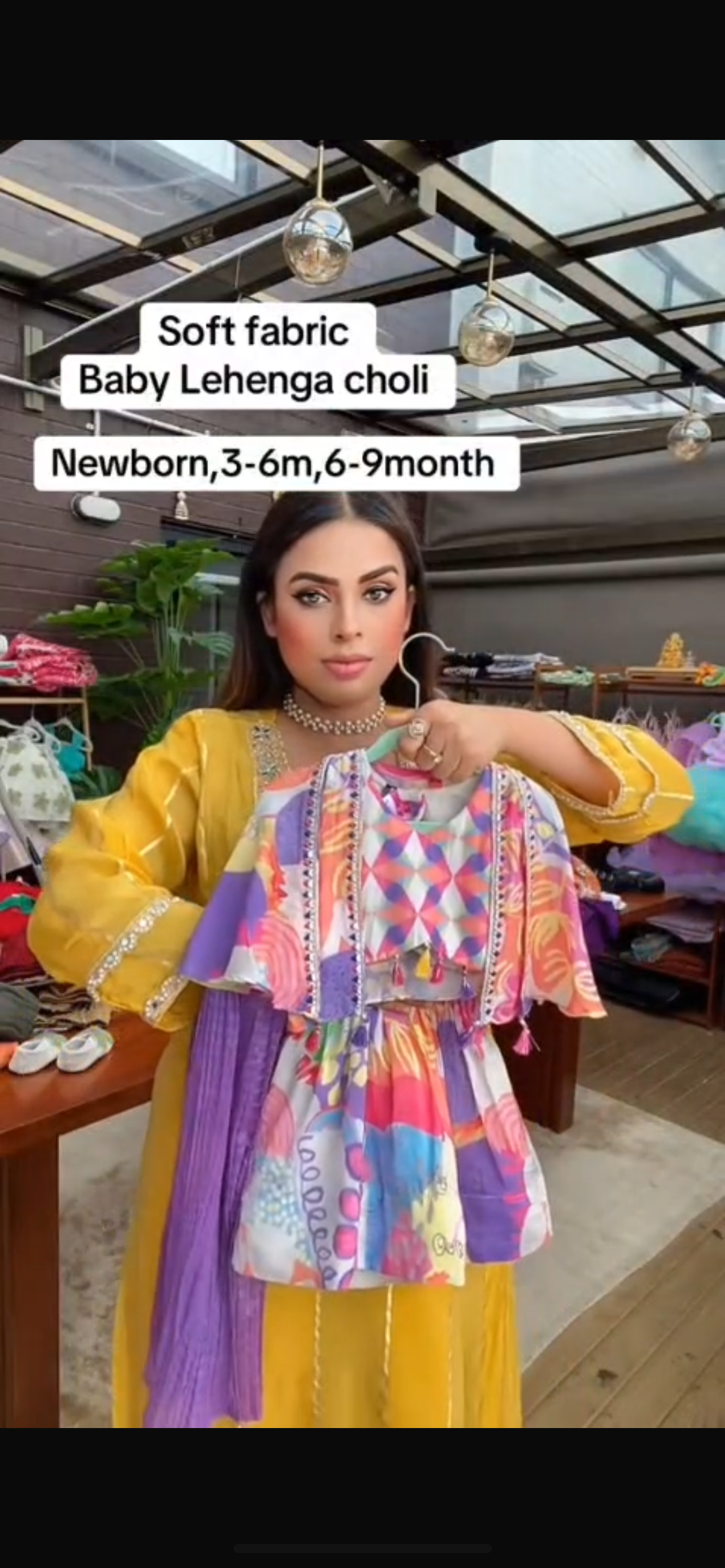 Soft Fabric Multicolor Baby Lehenga Choli Set