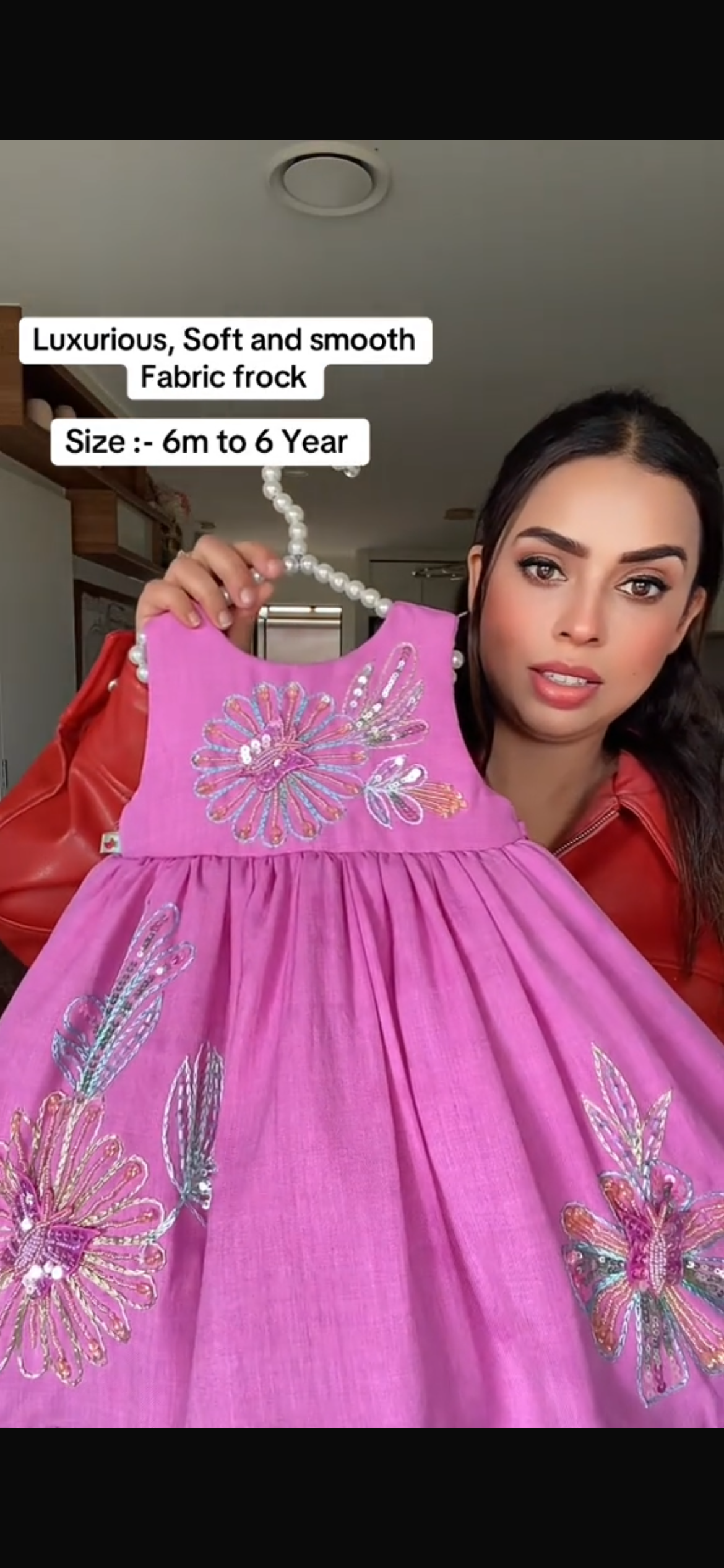 Luxurious Soft Fabric Party Frock for Girls