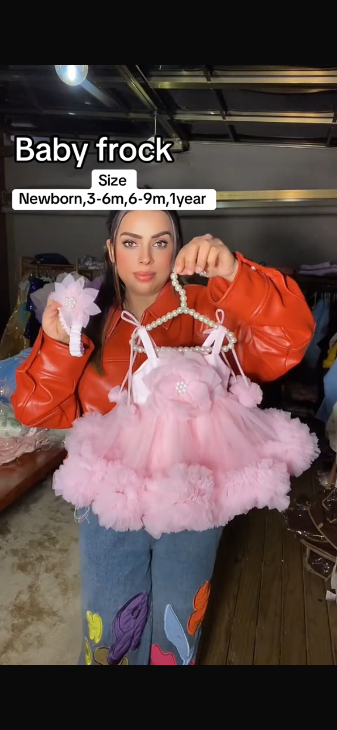 Baby Party Wear Frock with Headband