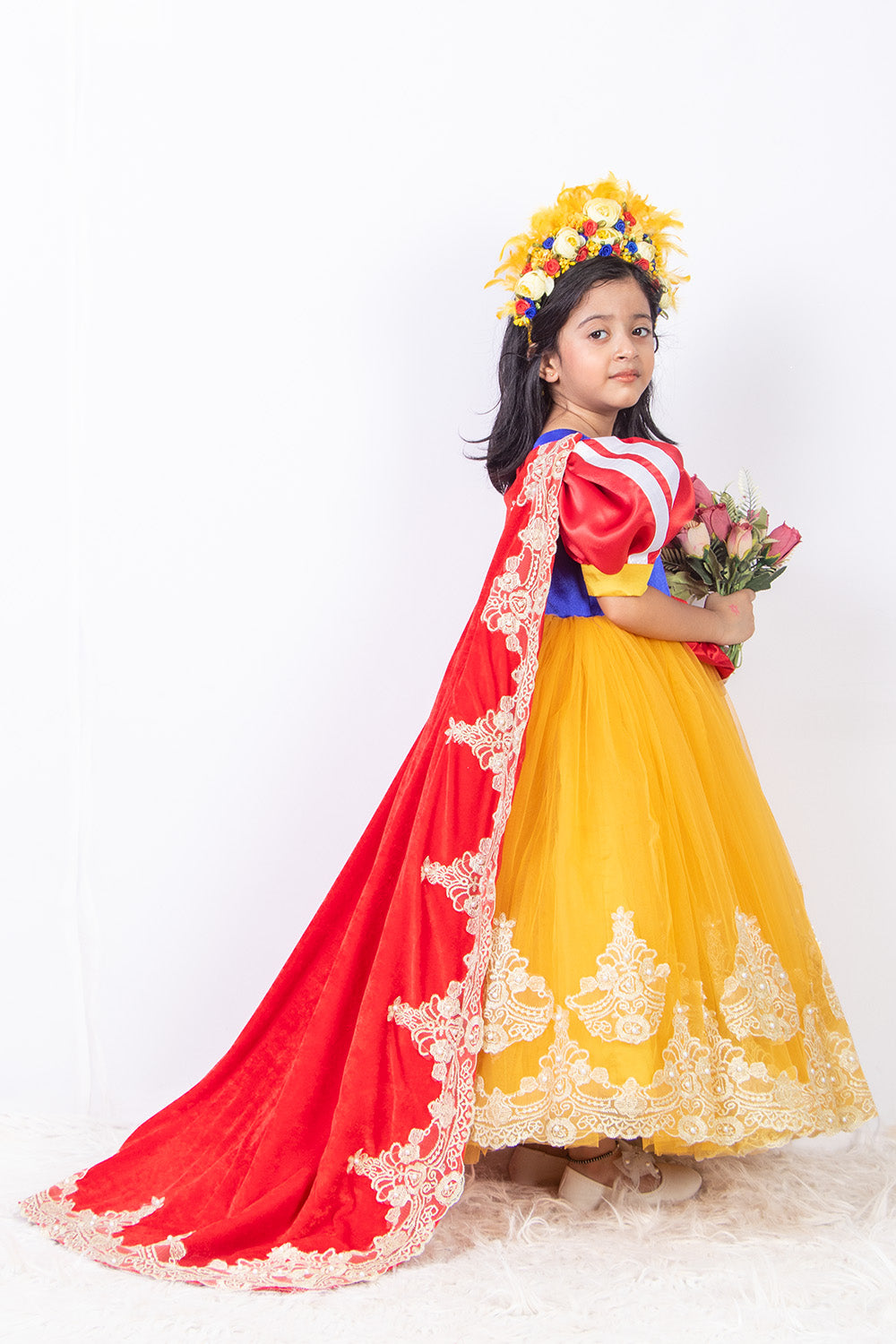 Princess Snow White Gown With Cape