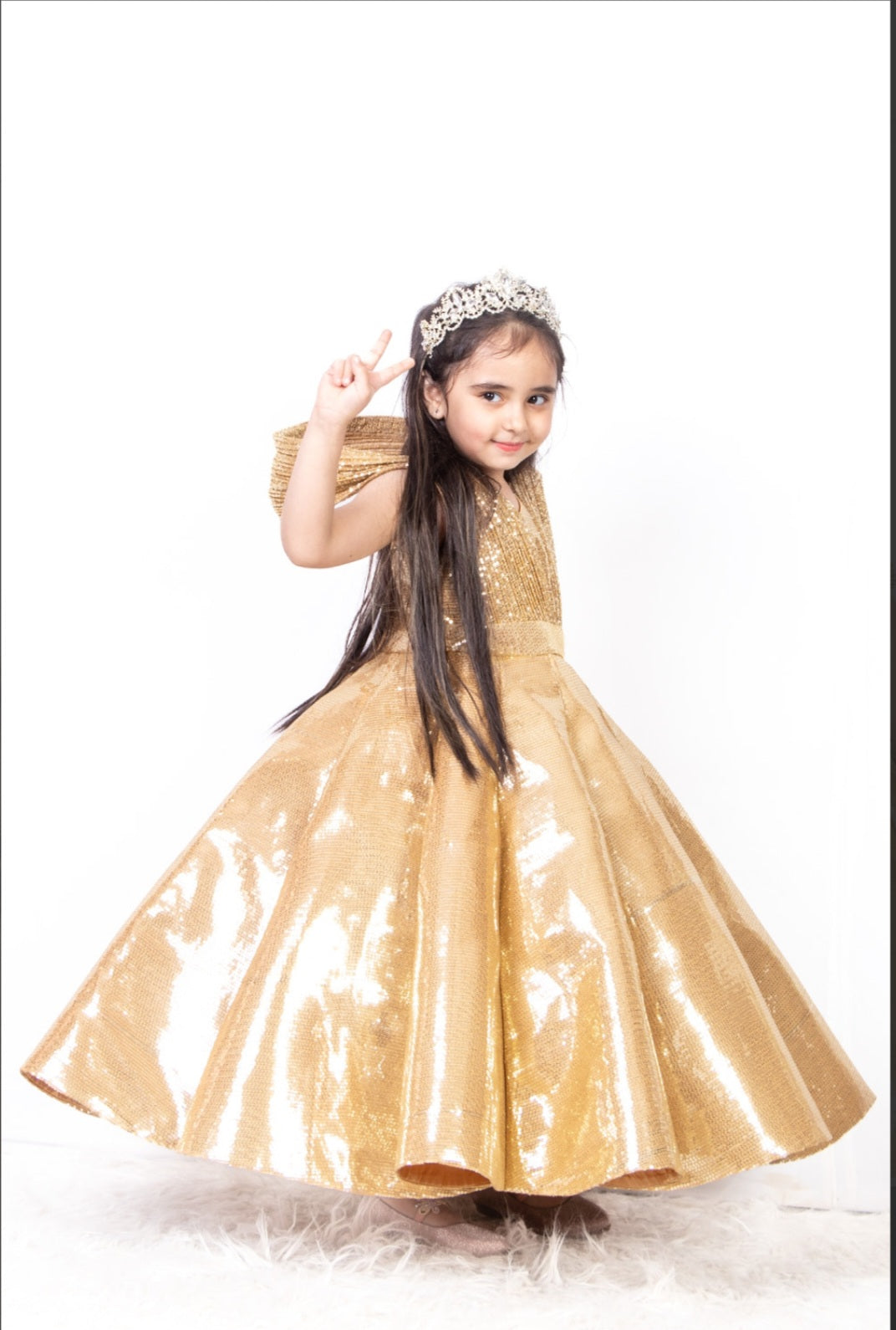 Beautiful Golden Princess Ball Gown