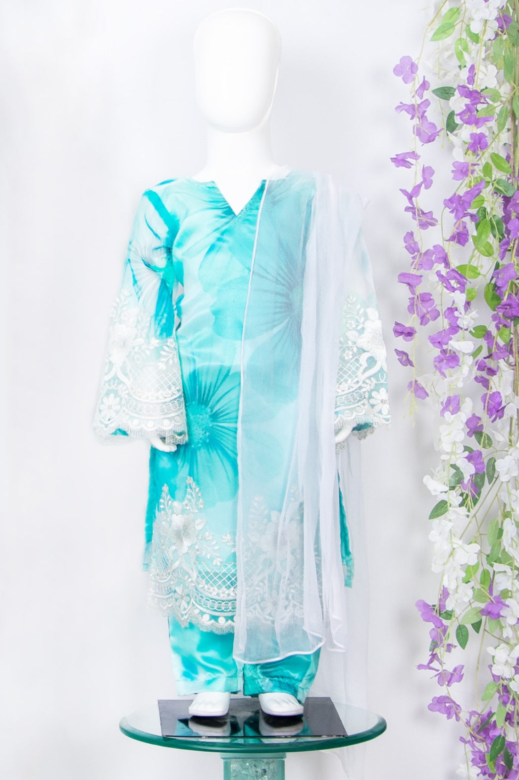 Printed Organza Ethnic Suit Set