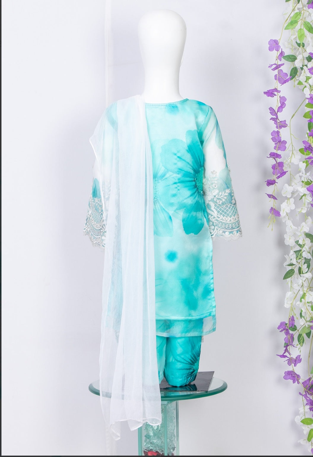 Printed Organza Ethnic Suit Set