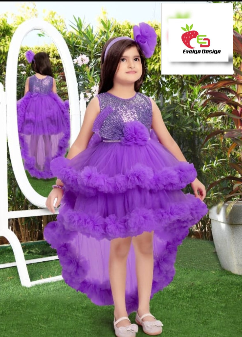 Purple Princess Birthday Frock Set