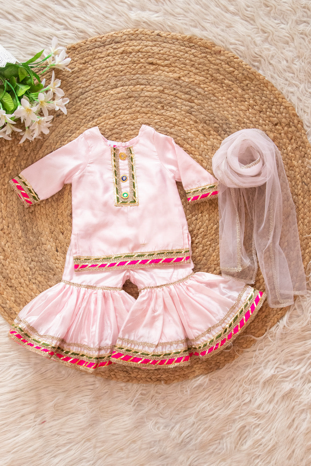 Baby Pink Sharara Suit