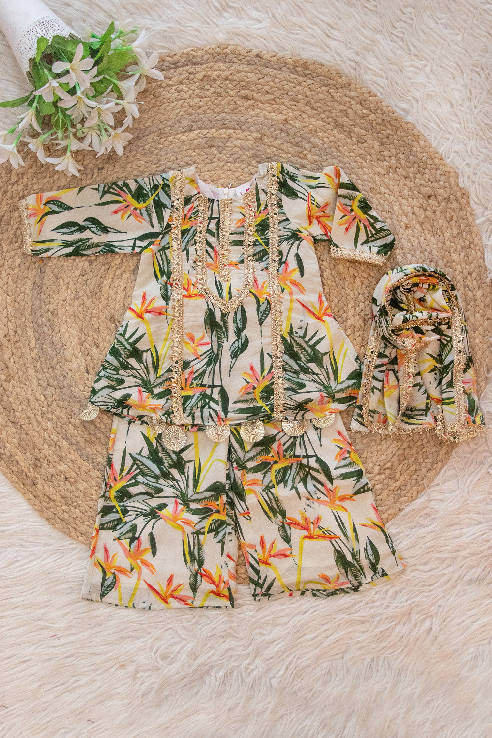 Printed Cotton Kurta Set