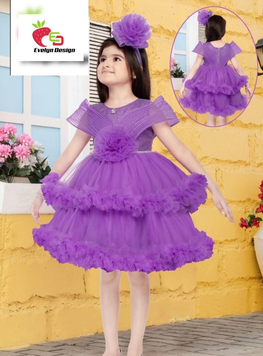 Lavender Ruffle Party Frock