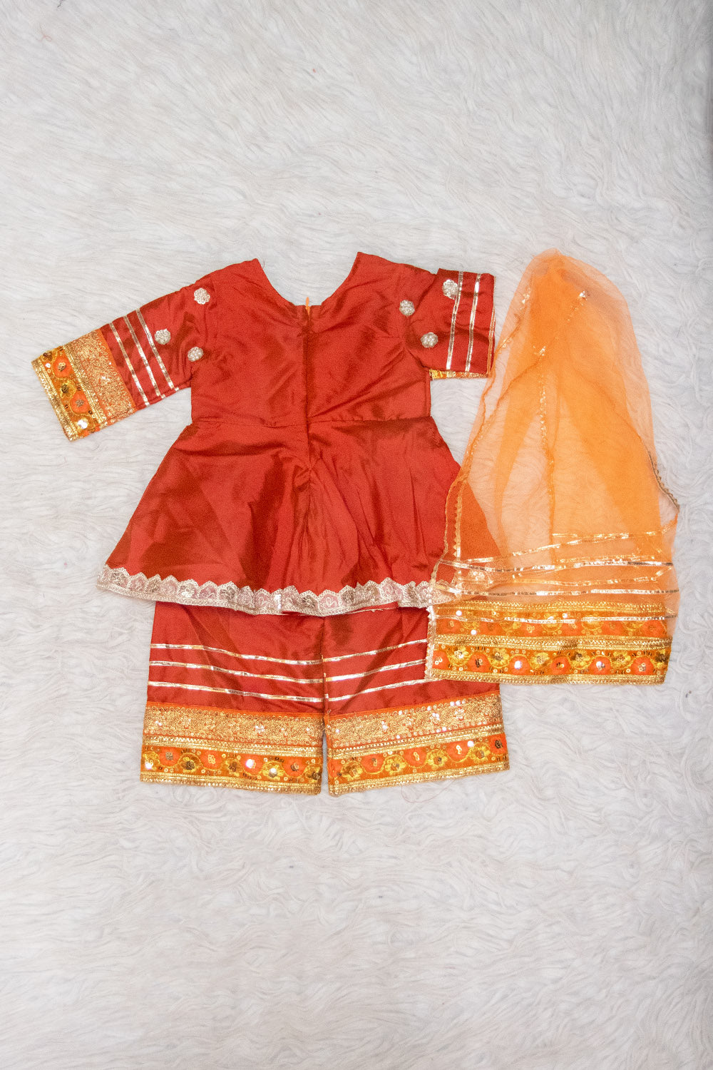 Royal Rust Sharara Set - Kids Ethnic Wear